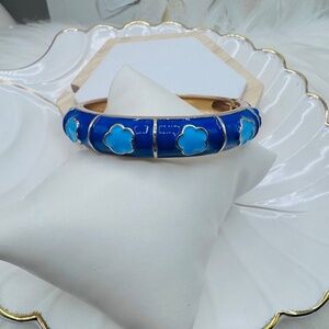 The Clarissa Enamel Cloisonne Bracelet Bangle Thick Style